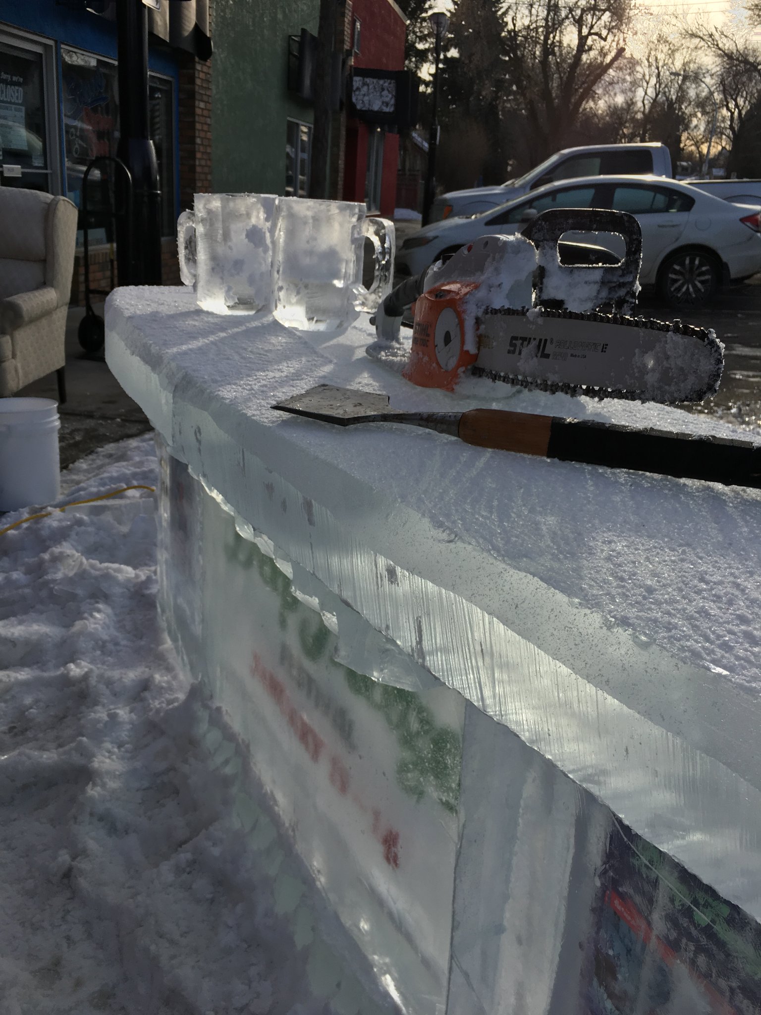 Ice bar at a festival