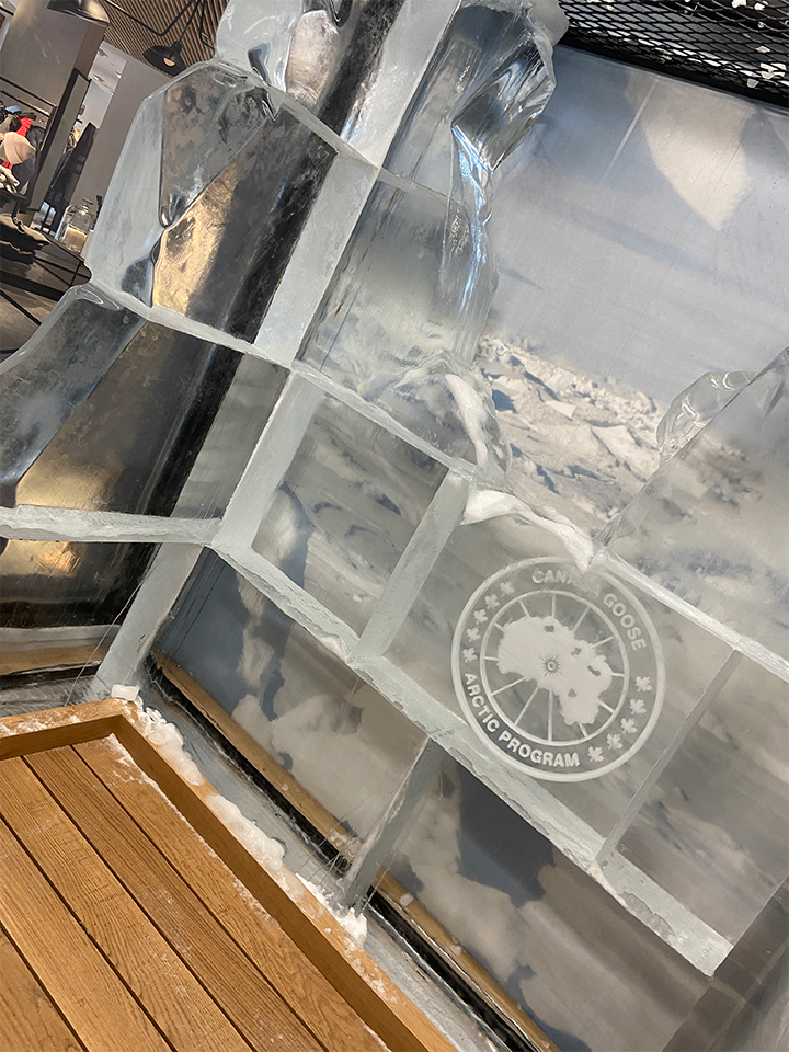 Ice room installation for Canada Goose in Banff