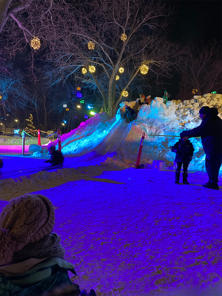 Ice slide in Regina